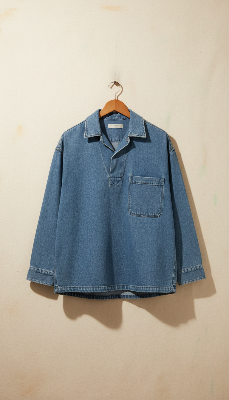 Sun-Washed Denim Camp Shirt