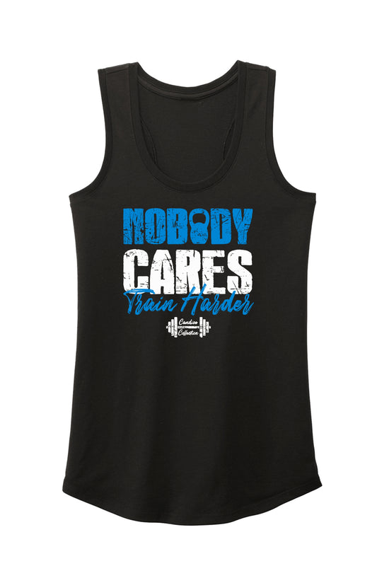 Workout tank for women who train hard and never give up