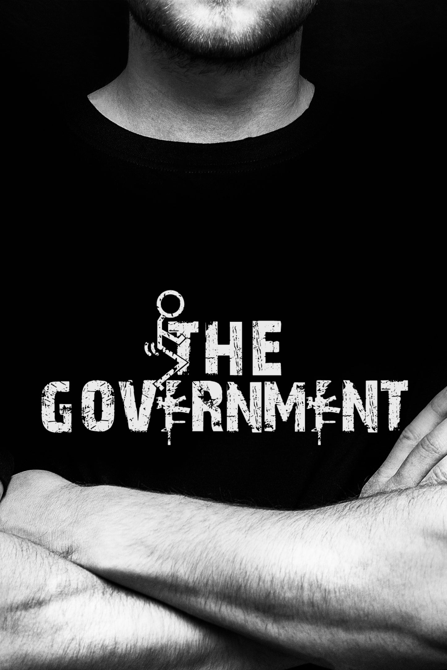 High-contrast anti-government t-shirt with conservative message