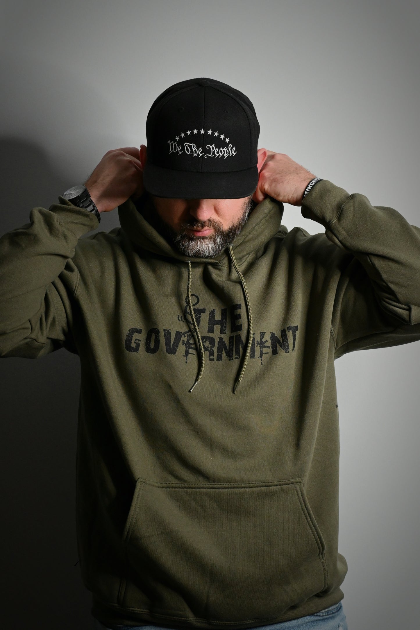 Statement hoodie with anti-government message