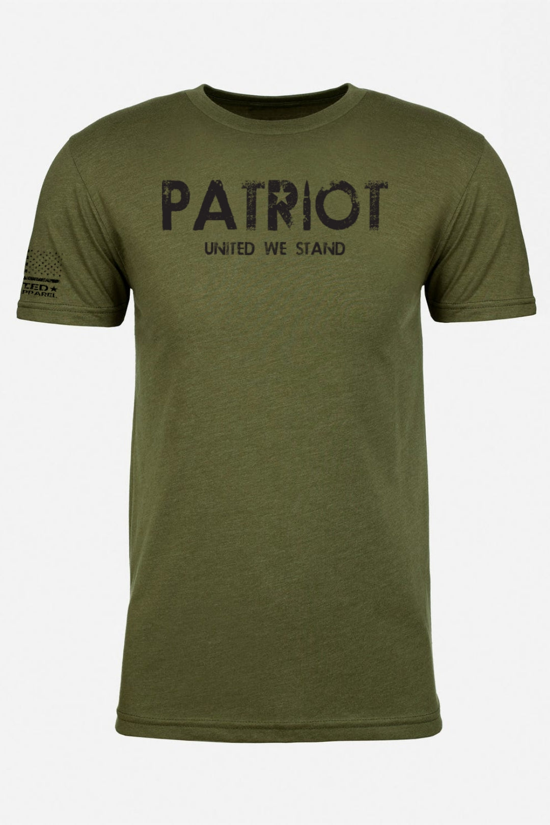 Military green Patriot t-shirt with United We Stand print