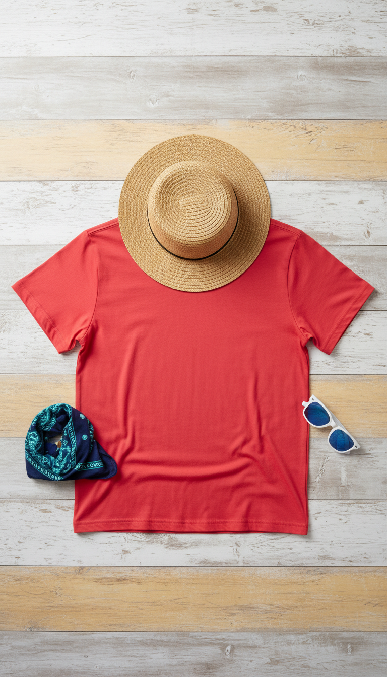 Flag Red Relaxed Cotton Tee