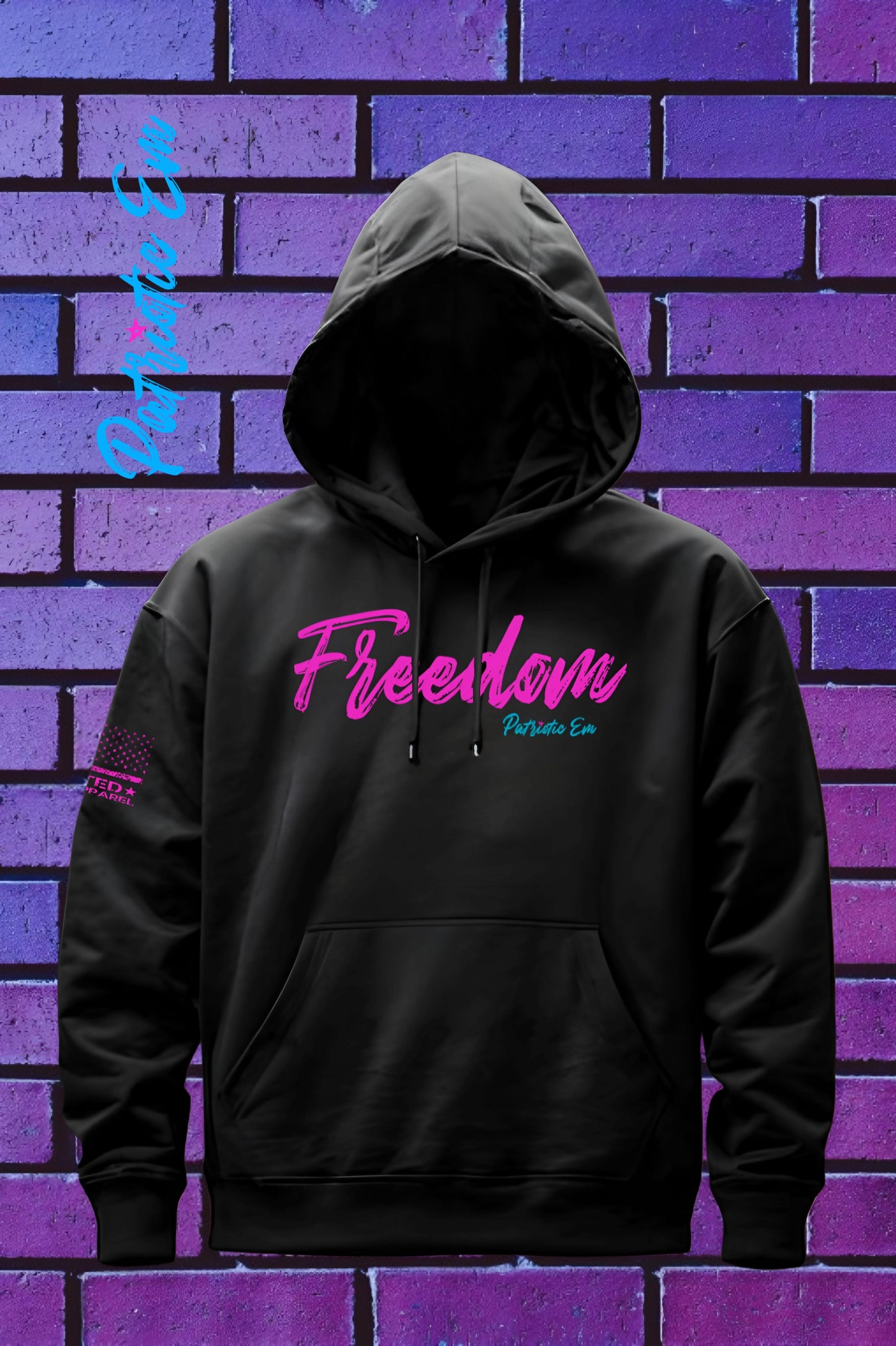 Freedom in Pink Hoodie – conservative unisex tee in black and pink