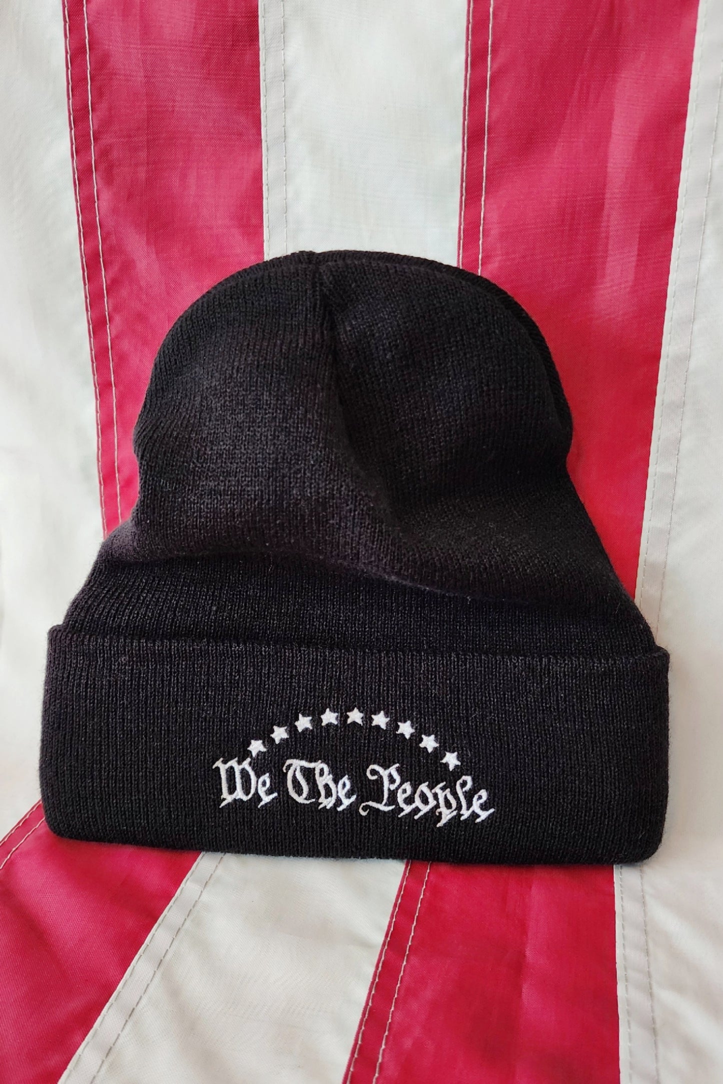 We The People Black Beanie