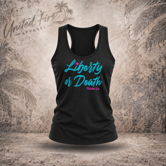 Liberty or Death women's racerback tank top