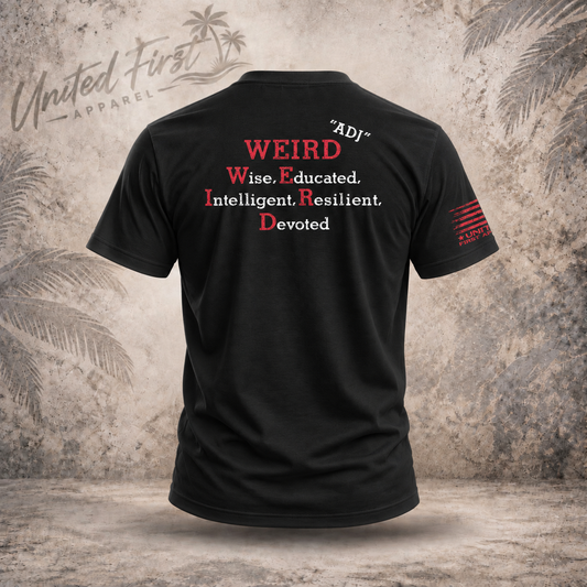 WEIRD definition unisex graphic T-shirt