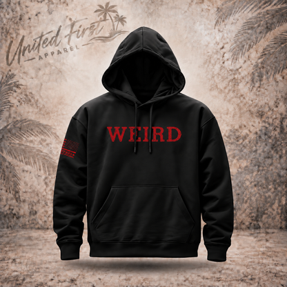 WEIRD definition unisex graphic hoodie