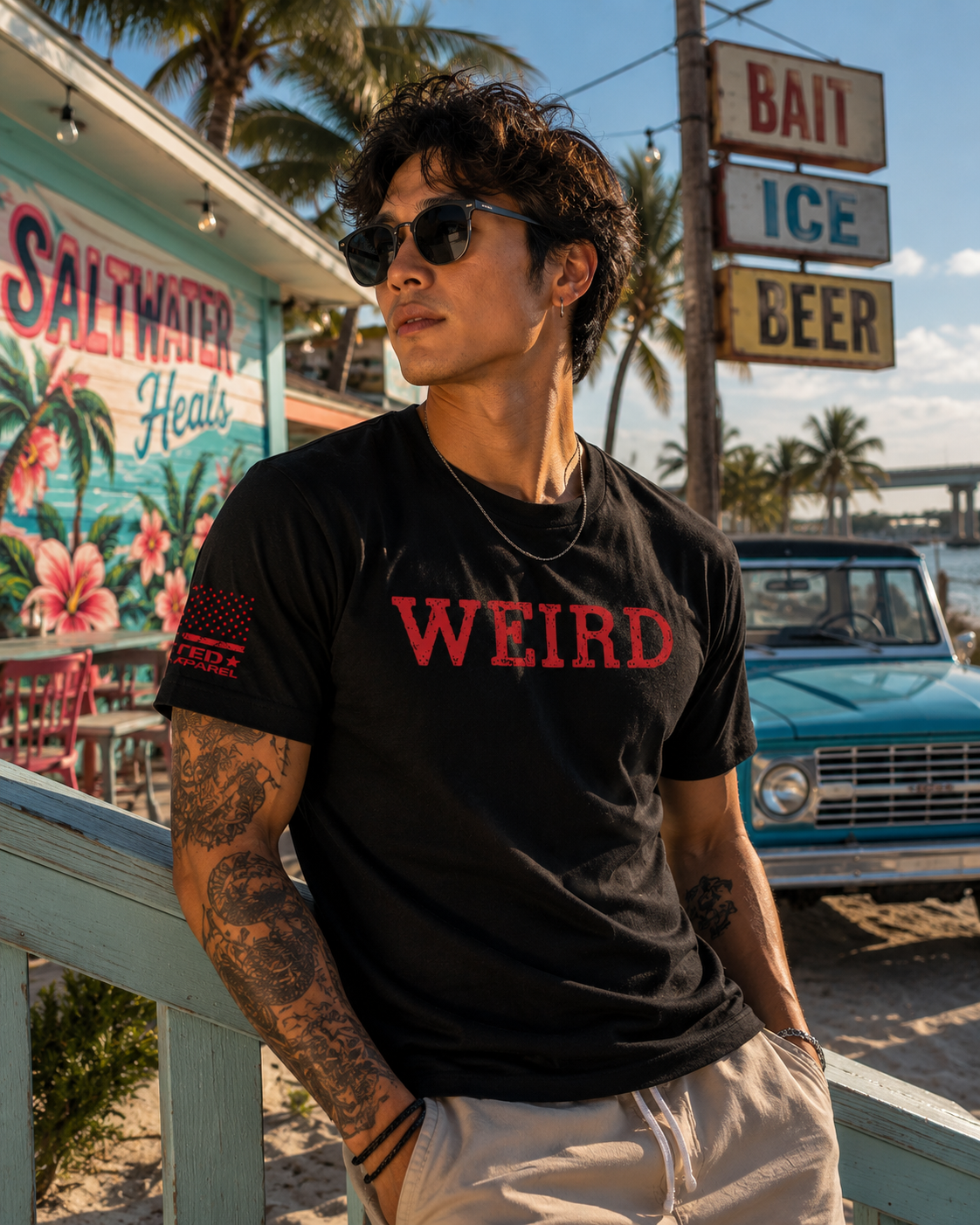 United First Apparel Stay Weird graphic T-shirt